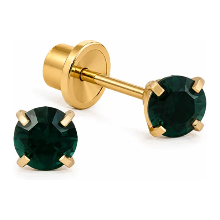 Solitario Esmeralda · S76 · vista principal · Miss Earrings
